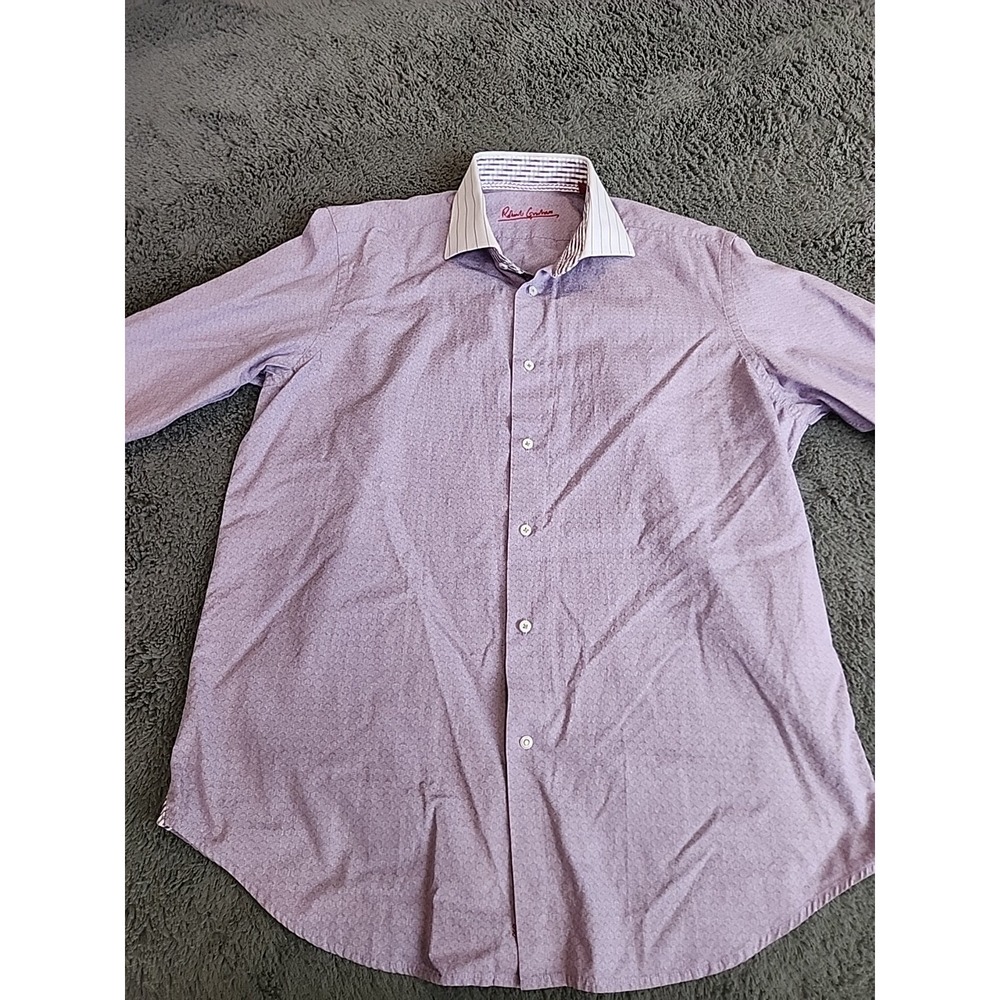 Robert Graham Men's Large Purple Long Sleeve Button Down Shirt 16 1/2 42